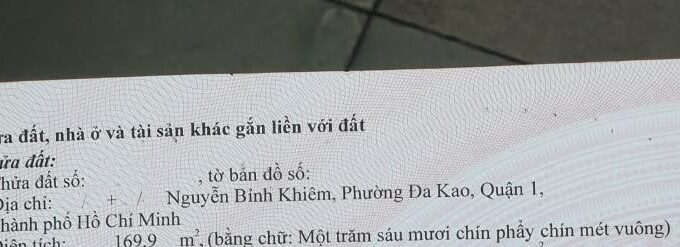 Bán tòa nhà Căn hộ dịch vụ 170m2 Nguyễn Bỉnh Khiêm, P. Đa Kao, Quận 1. 39 tỷ