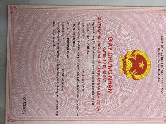 Bán nhà riêng hẽm 65 Lê Tấn Bê, An Lạc, Bình Tân