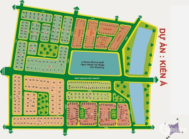 Bán lô mặt tiền Liên Phường tại KDC Kiến Á Q9, Lô TA dt 5x20m giá 170tr/m2